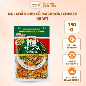 Nui xoắn rau củ Macaroni cho bé 9m+ Nhật 150gr