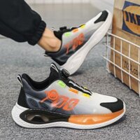 Núm Mecha Giày Thể Thao Nam Mùa Hè Thoáng Khí Nam Popcorn Đế Mềm Chạy Bố Giày One Piece Vận Chuyển