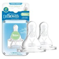 Núm ti bình sữa Dr.Brown's Cổ hẹp Số 4 Y-cut cho bé từ 9 tháng