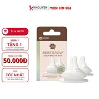 Núm ti bình sữa Green Finger BebeGrow Hàn quốc (Tách Lẻ)
