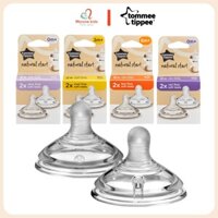 Núm ti bình sữa Tommee Tippee Natural Start cho bé, núm ty silicone siêu mềm - Monnie Kids
