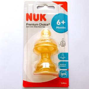 Núm ti cổ rộng cao su Nuk L2