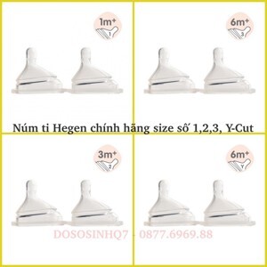 Núm ti Hegen size S dành cho bé từ 1-3 tháng tuổi (bán lẻ 1 cái)