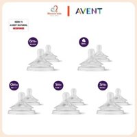 Núm ti silicon Avent Natural Response cho bé, núm ty thay thế bình sữa trẻ em - Monnie Kids