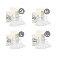 Núm ti thay thế bình sữa Hibee Hàn quốc thế hệ 2 chính hãng, fullbox 1 chiếc  - gắn được bình Moyuum