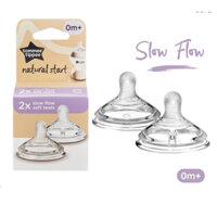 Núm ti Tommee Tippee Natural Start silicon siêu mềm tự nhiên