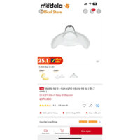 núm trợ ti medela (2 chiếc) size M