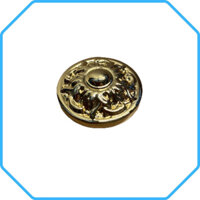 Núm Tủ Đồng Thau Họa Tiết Hoa Mặt Trời Mạ Vàng 24K