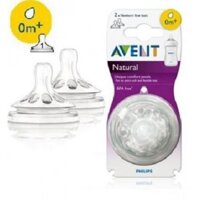 Núm ty Avent số 1 cổ rộng Silicone BPA free