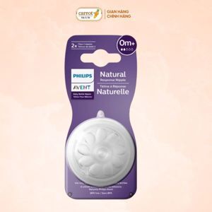 Núm ty Avent số 2 cổ rộng Silicone BPA free