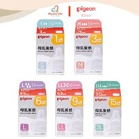 Núm ty bình sữa Pigeon cổ rộng Nhật Bản, núm ti silicon thay thế cho bé - Monnie Kids