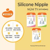 Núm ty cổ RỘNG Wesser S/M/L (2 cái/hộp)