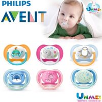 Núm Ty Ngậm -Ti Giả Chỉnh Nha đầu dẹt Philips Avent Ultra Air dành cho Bé 0-6 và 6-18 Tháng - Miếng Báo Vệ Đầu Vú Mẹ