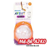 ◙❀▨Núm ty Philips Avent tự nhiên lỗ chữ Y 656/23 cho bé từ 6 tháng (2 cái/hộp)