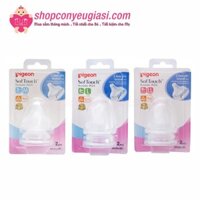 Núm Ty Pigeon Cổ Rộng Softouch Plus Vĩ 2 Cái - Size SS/S/M/L/LL
