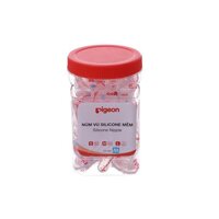 Núm ty Pigeon trắng Silicon siêu mền - Hộp 24Cái đủ Size S,M,L