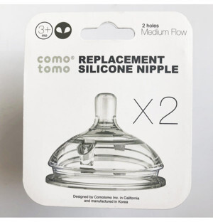 Bộ 2 núm ty silicone Comotomo 3m+