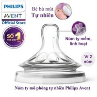 Núm ty Silicone thiết kế Mô phỏng tự nhiên hiệu Philips Avent SCF651/23, SCF652/23, SCF653/23 & SCF654/23