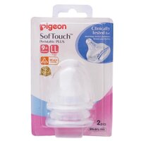 Núm ty thay thế bình sữa Pigeon cổ rộng size LL (9M+, Y cut)