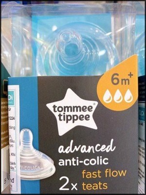 Núm ty Tommee Tippee Fast Flow trên 6 tháng