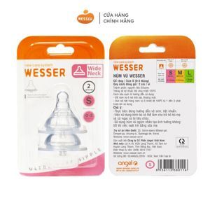 Núm ty Wesser cổ rộng size S (0 - 3 tháng)