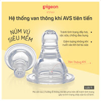 Núm Vú Cổ Hẹp Pigeon Silicon Siêu Mềm S M L Y (Vỉ 2 cái)
