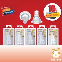 Núm vú cổ mỏng pigeon Peristaltic (2 cái) (Đặt chim bồ câu / núm vú / đặt botol)