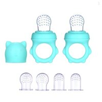 Núm vú giả ăn trái cây cho bé để giảm mọc răng bằng núm vú giả silicon cỡ S / M / L cho trẻ sơ sinh, Gói 2 chiếc