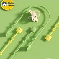 Núm Vú Giả Chống Rơi Dây Xích Xe Đẩy Bé Chân Vịt Chống Mất Dây Xích Đồ Chơi Cắn Dây Cho Bé Silicone Núm Vú Giả Kẹp