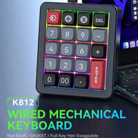 Numpad cơ xoay nóng 19 phím có đèn nền RGB, Bàn phím Mini di động để chơi game
