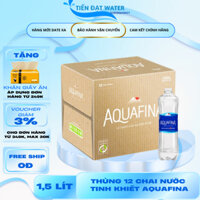 Nước Aquafina Thùng 12 x 1500ml Nước Uống Tinh Khiết Đóng Chai Của Pepsico, Thanh Khiết, Giải Khát