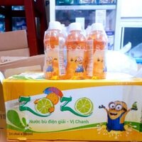NƯỚC BÙ ĐIỆN GIẢI ZOZO thùng 24 chai. (cam và chanh)