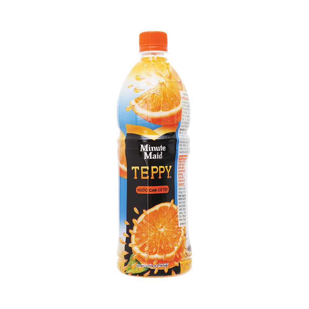 Nước cam có tép Teppy Minute Maid chai 1L