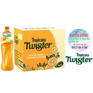 Nước cam ép Twister - Thùng 12 chai 1L