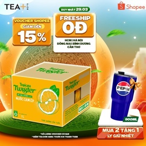 Nước cam ép Twister - Thùng 12 chai 1L