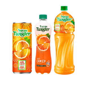 Nước cam ép Twister - Thùng 12 chai 1L