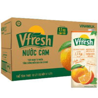 Nước cam ép VFRESH có đường 50% cam hộp 1 lít