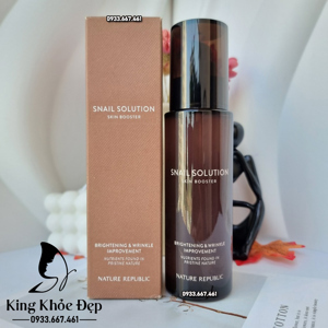 Nước cân bằng da chiết xuất ốc sên Nature Republic Snail Solution Skin Booster 120ml