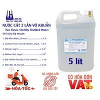 Nước cất 2 lần vô khuẩn can 5 lít