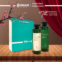Nước cất mùi già, sữa tắm và dầu gội xả mùi già THA PURE - Set quà KHỞI MAY MẮN thơm mùi Tết xưa