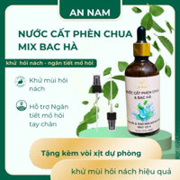 Nước cất phèn bạc hà 100ml Ngăn tiết khử mùi mồ hôi nách, Mồi hôi tay chân the mát sản khoái