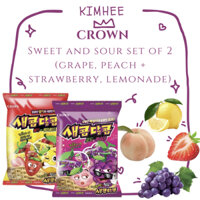Nước chanh dâu tây Crown Sweet & Sour / Caramel đào nho, 200g, 2 chiếc