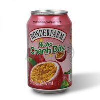Nước chanh dây WONDERFARM lon 310ml – Khay 24 lon x 310ml