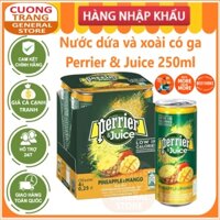Nước có ga dứa và xoài Perrier & Juice 250mlx4