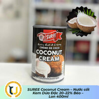 Nước cốt dừa đậm đặc Thái Lan SUREE COCONUT CREAM lon 400ML