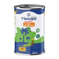 Nước Cốt Dừa Tươi Hữu Cơ Cao Cấp, Premium Organic Fresh Coconut Milk (400ml) - VIETCOCO