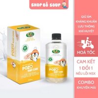 Nước cốt gừng tràm khuynh diệp ngâm chân, tắm bé Pozo Baby Care giúp giữ ấm, phòng cảm cho bé dung tích 500ml