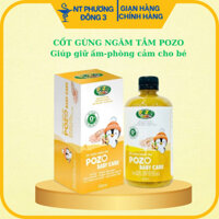 Nước Cốt Gừng Tràm Khuynh Diệp POZO Ngâm Tắm, Ngâm Chân Giúp Bé Giữ Ấm, Giảm Ho, Ngừa Cảm Lạnh 500ml