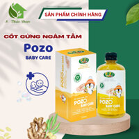 Nước cốt gừng tràm khuynh diệp ngâm chân, tắm bé Pozo Baby Care giúp giữ ấm, phòng cảm cho bé