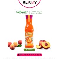 NƯỚC CỐT TRÁI CÂY - LA FRESH - ĐÀO | THÙNG 12 CHAI